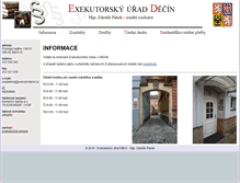 Tablet Screenshot of exekutordecin.cz